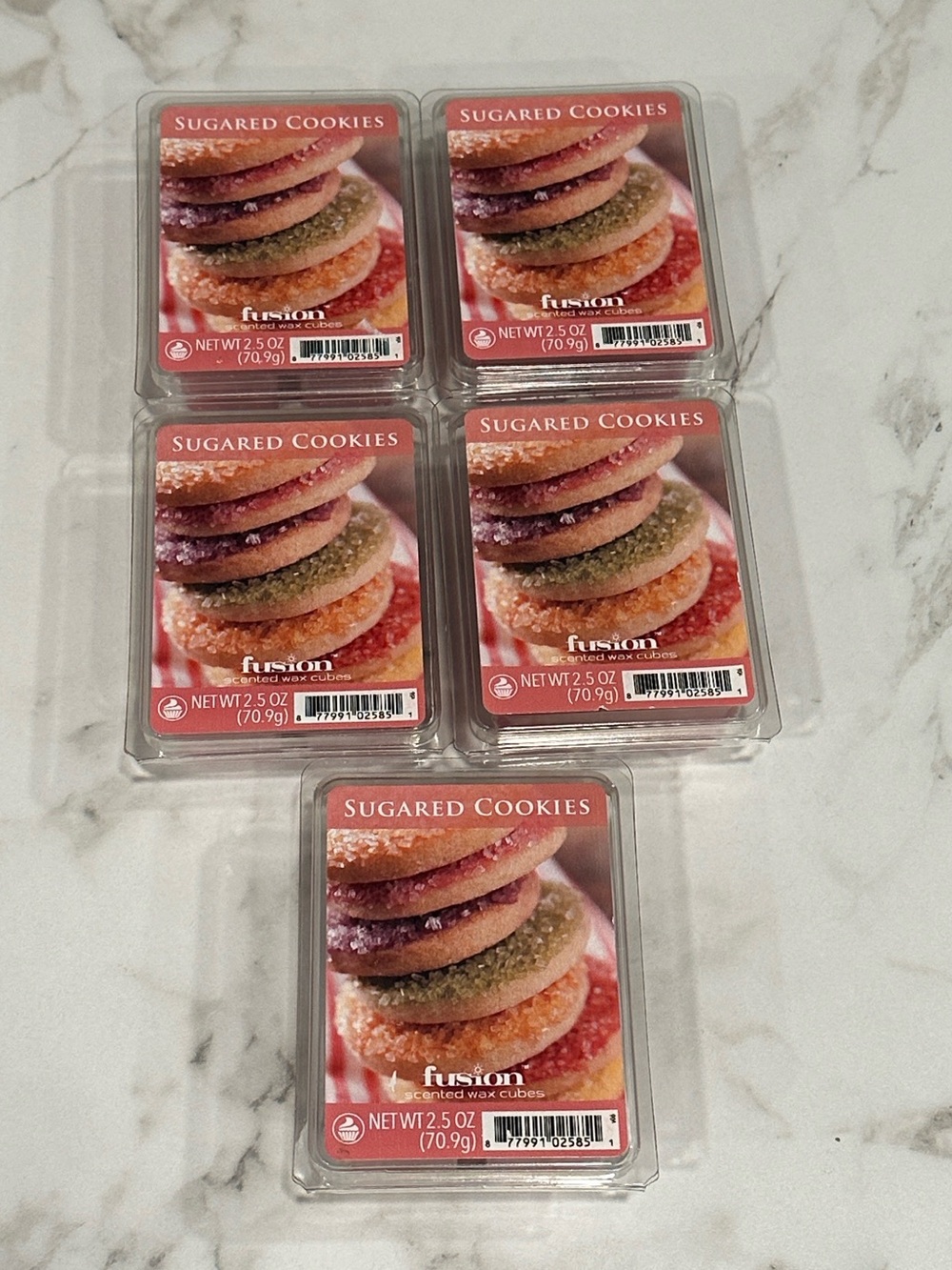 Fusion SUGAR COOKIE 2.5oz Scented Wax Melts Lot of 5 NEW